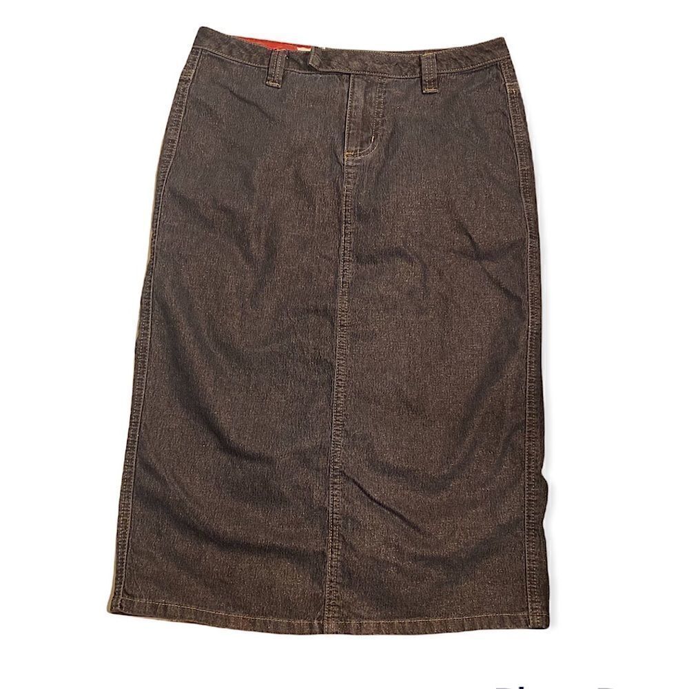 EUC Guess Dark Denim Skirt Glitter Shiny Pencil stretch size 26